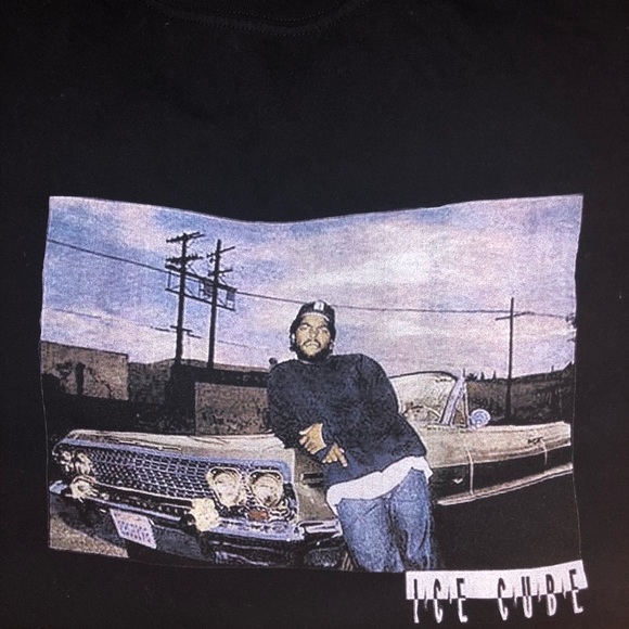 ICE CUBE Rap T-shirt, Men's S size cotton gray type Vintage Second Hand